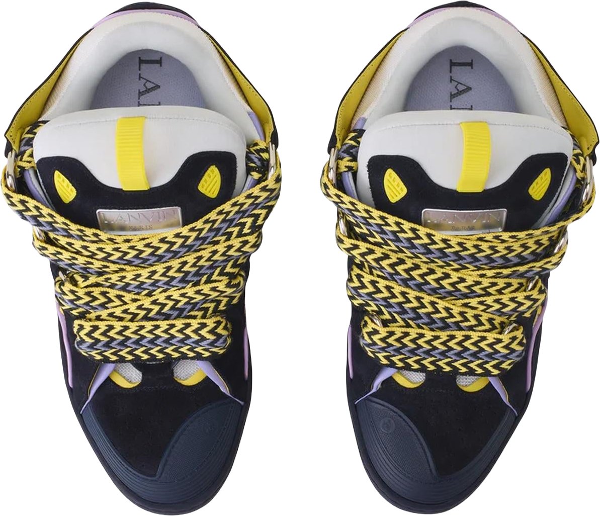 Lanvin Dames Curb Sneakers Bicolor Blauw