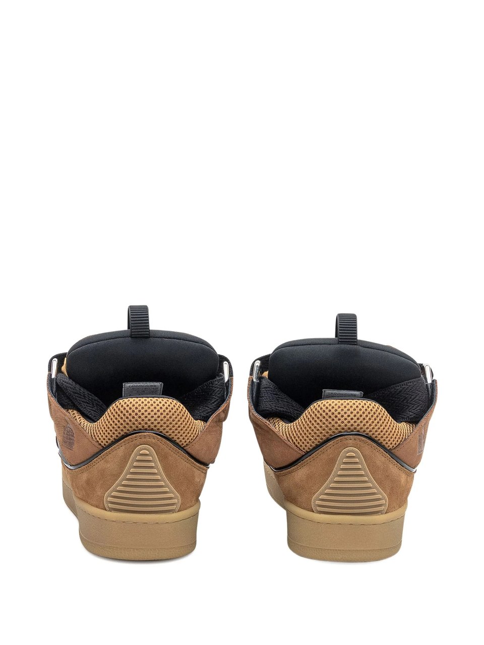 Lanvin Brown Curb Sneakers Calf Leather Sneakers Bruin