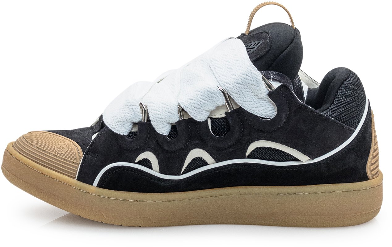 Lanvin Lanvin Sneakers Curb in Pelle e Mesh Nere Divers