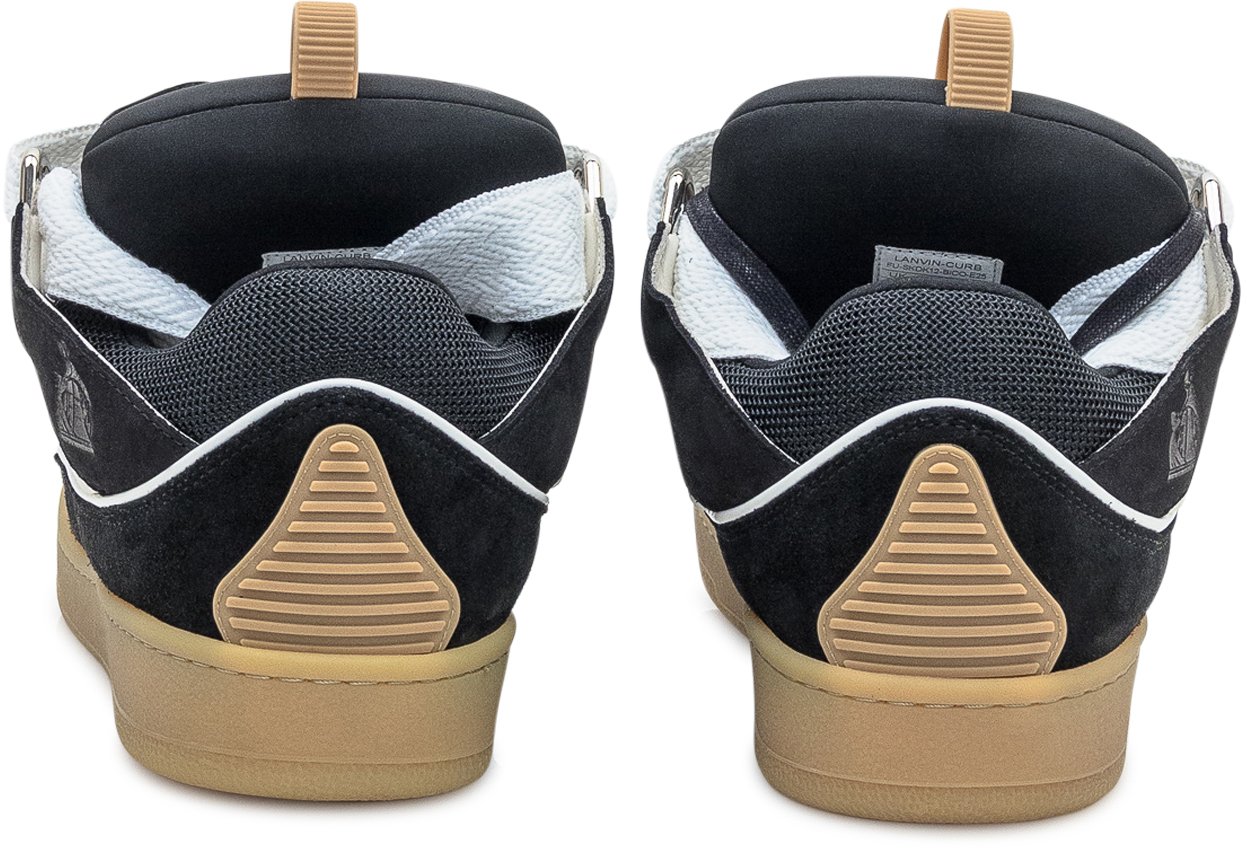 Lanvin Lanvin Sneakers Curb in Pelle e Mesh Nere Divers