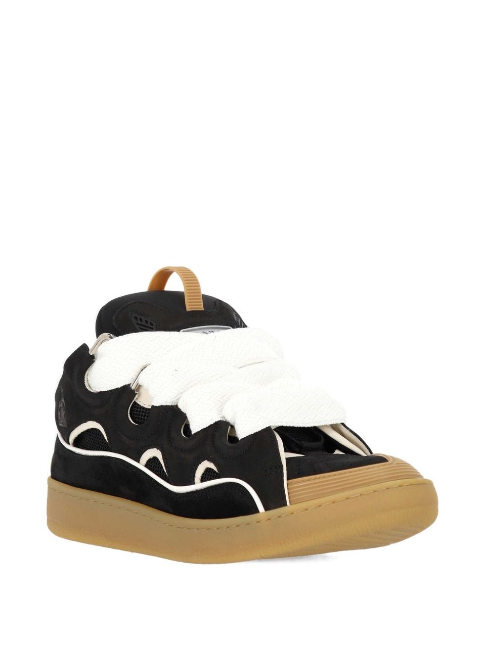 Lanvin Low-Top Sneakers with Wave Detail Neutraal