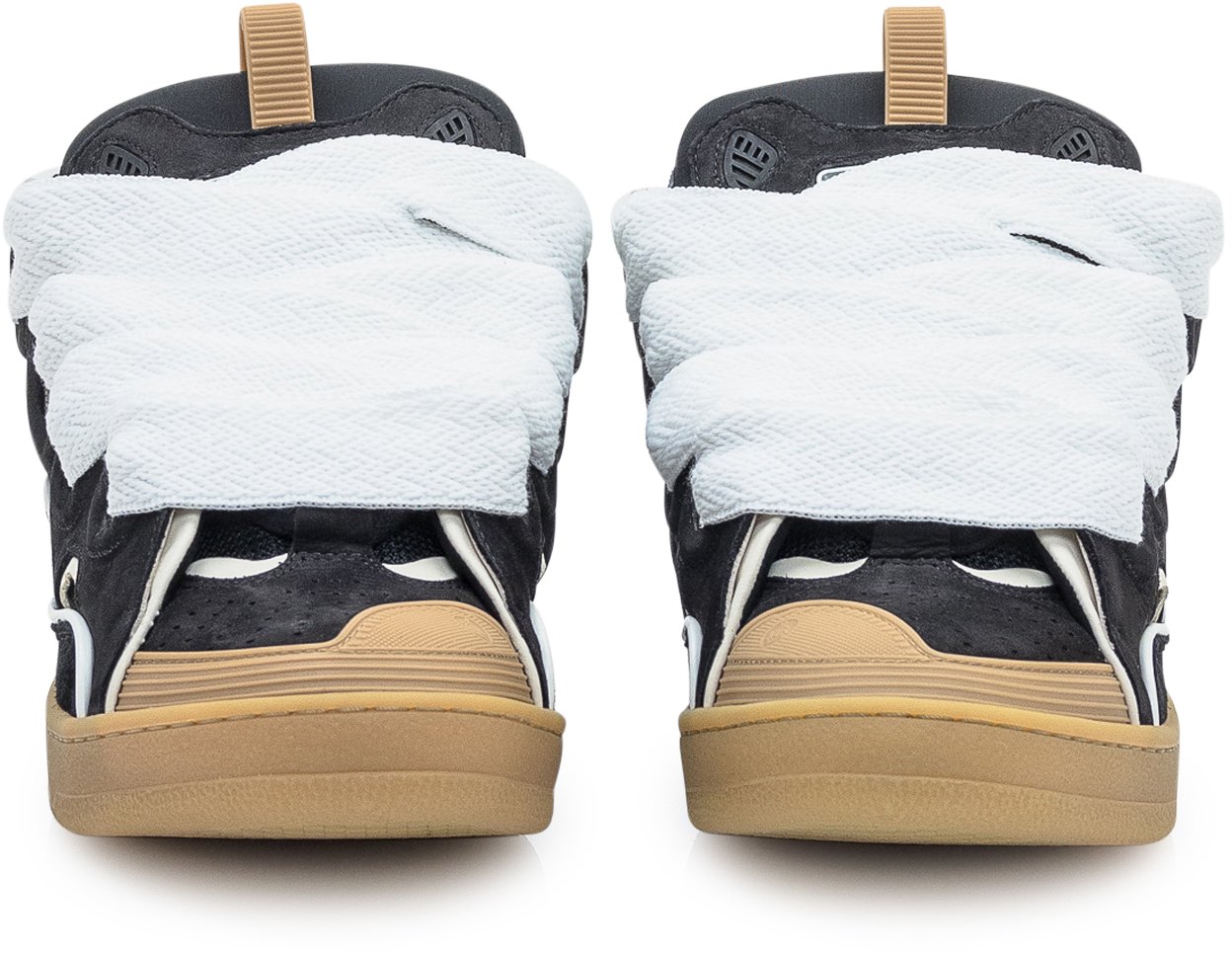 Lanvin Lanvin Sneakers Curb in Pelle e Mesh Nere Divers
