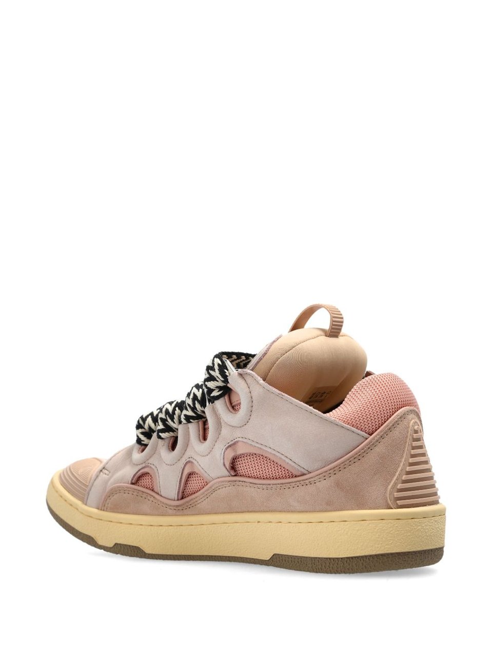 Lanvin Panelled Pink Sneakers with Bold Contrast Laces Neutraal