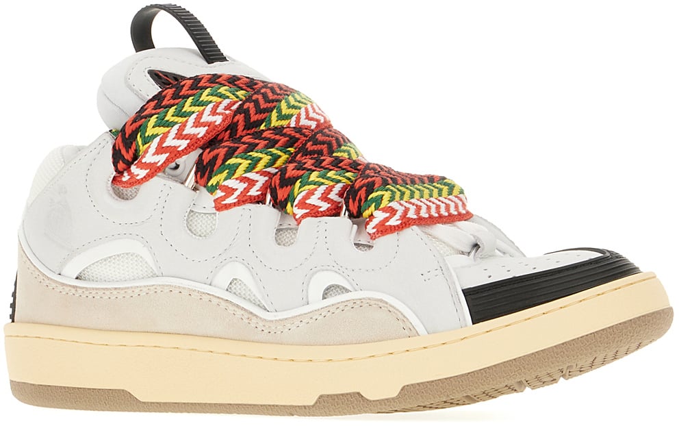 Lanvin Lanvin Multicolor leather and polyester Curb sneakers Divers