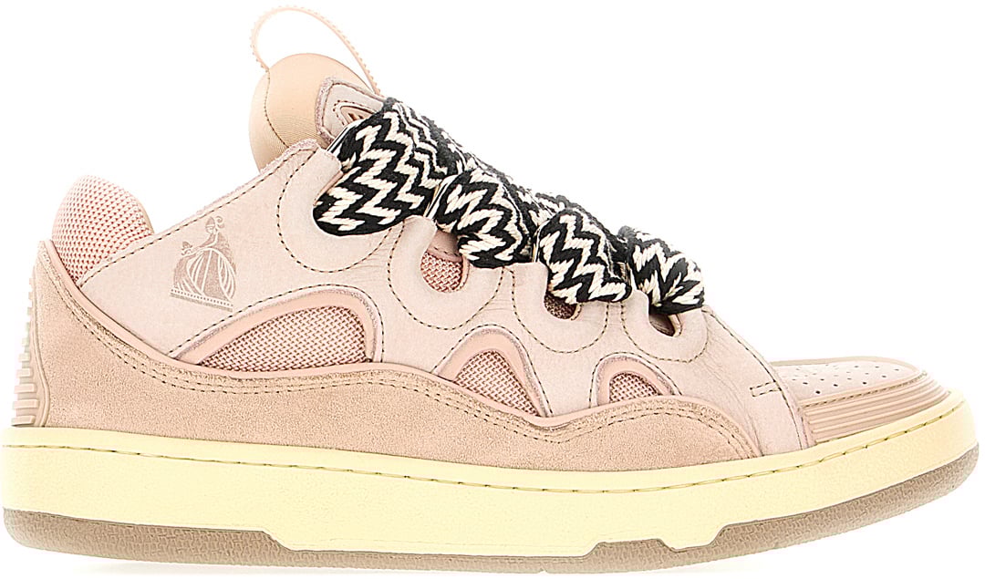 Lanvin Lanvin Multicolor leather and fabric Curb sneakers Divers