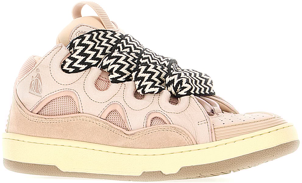 Lanvin Lanvin Multicolor leather and fabric Curb sneakers Divers