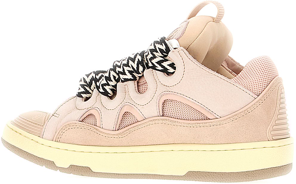Lanvin Lanvin Multicolor leather and fabric Curb sneakers Divers