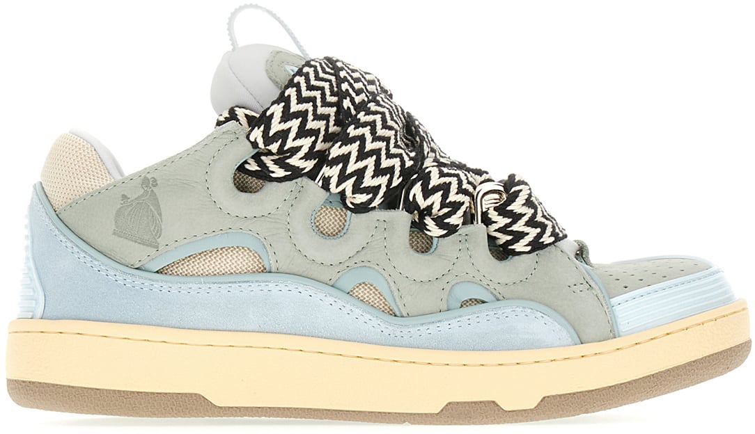 Lanvin Lanvin Multicolor leather and fabric Curb sneakers Divers