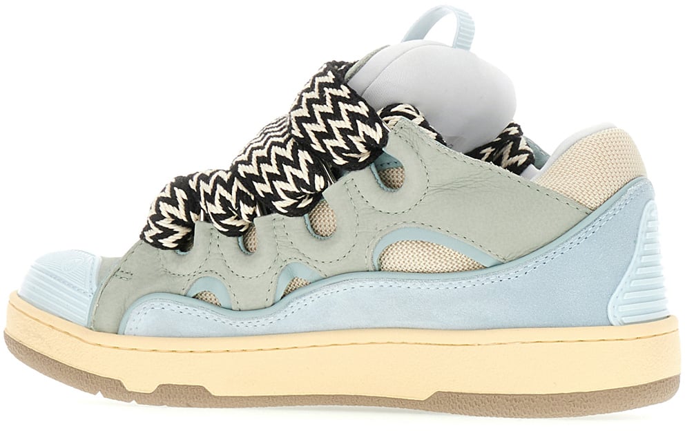 Lanvin Lanvin Multicolor leather and fabric Curb sneakers Divers