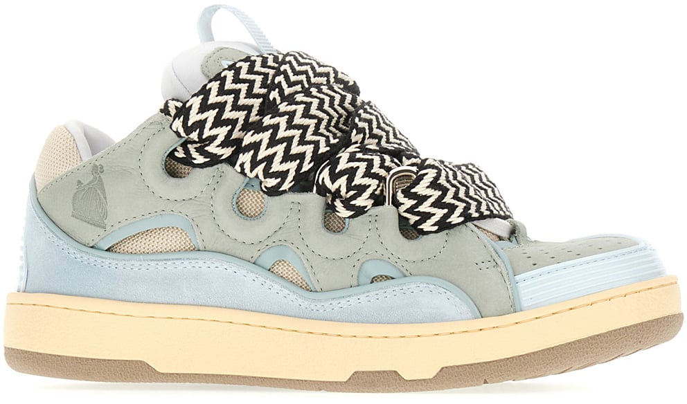 Lanvin Lanvin Multicolor leather and fabric Curb sneakers Divers