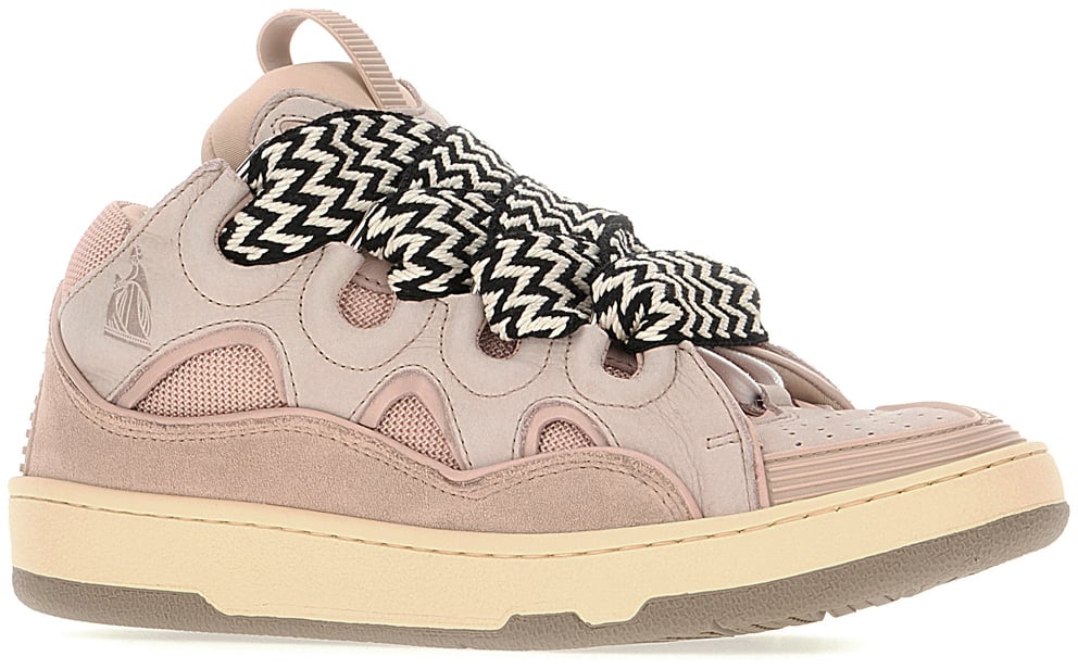 Lanvin Lanvin Multicolor leather and fabric Curb sneakers Divers