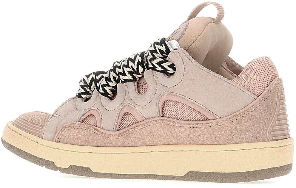 Lanvin Lanvin Multicolor leather and fabric Curb sneakers Divers