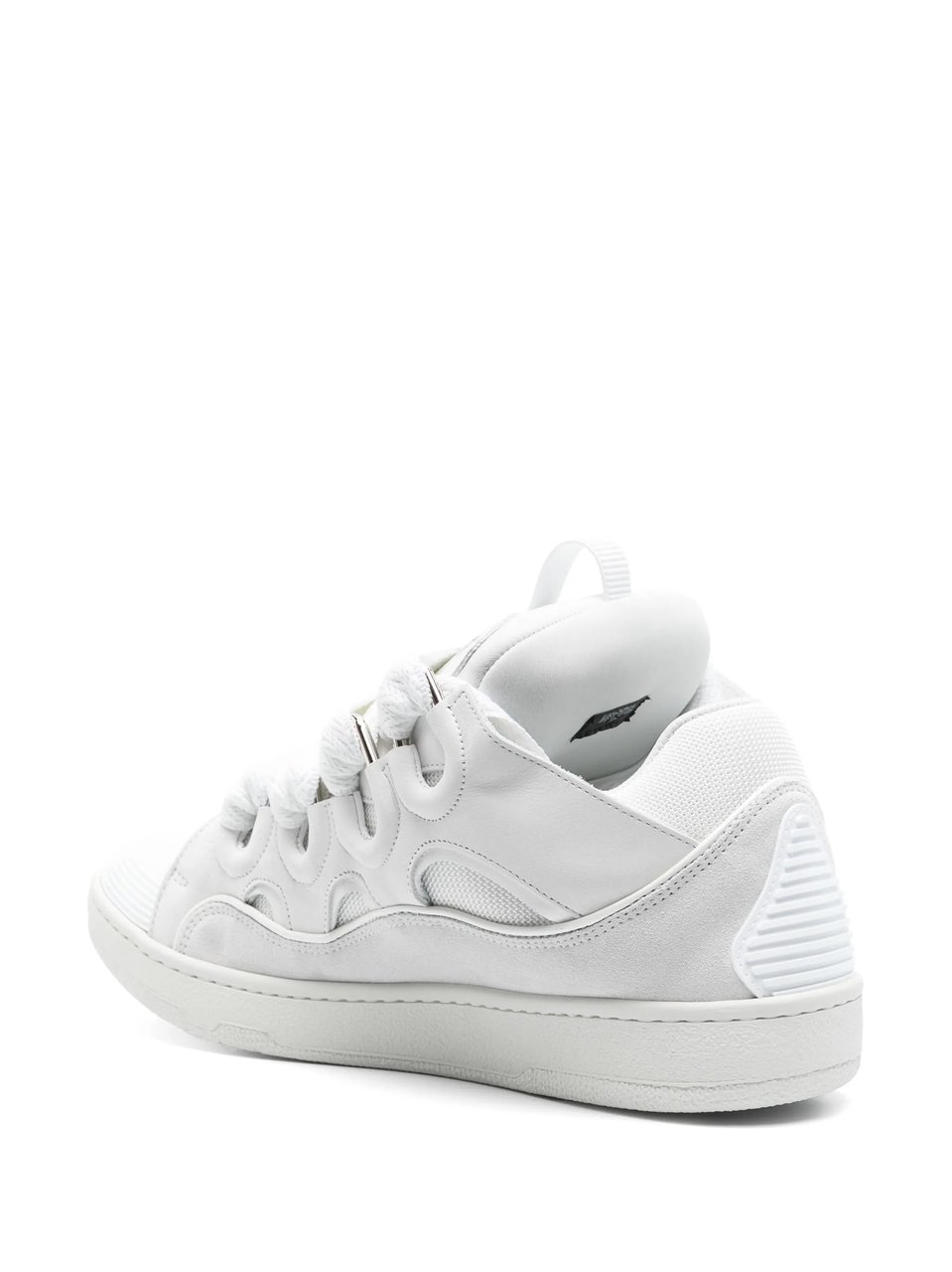 Lanvin White Curb Sneakers Calf Leather Sneakers Wit