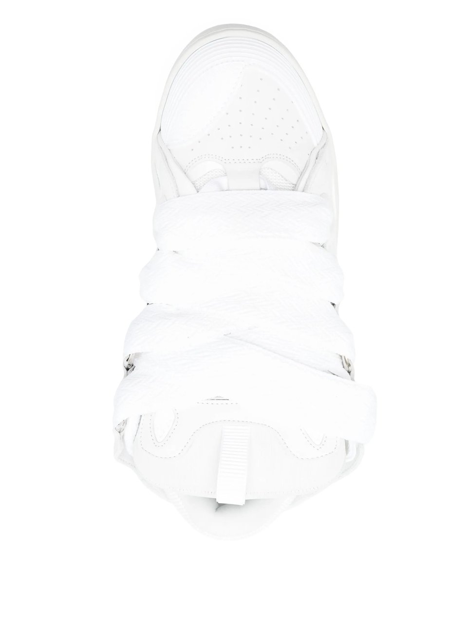 Lanvin White Curb Sneakers Calf Leather Sneakers Wit