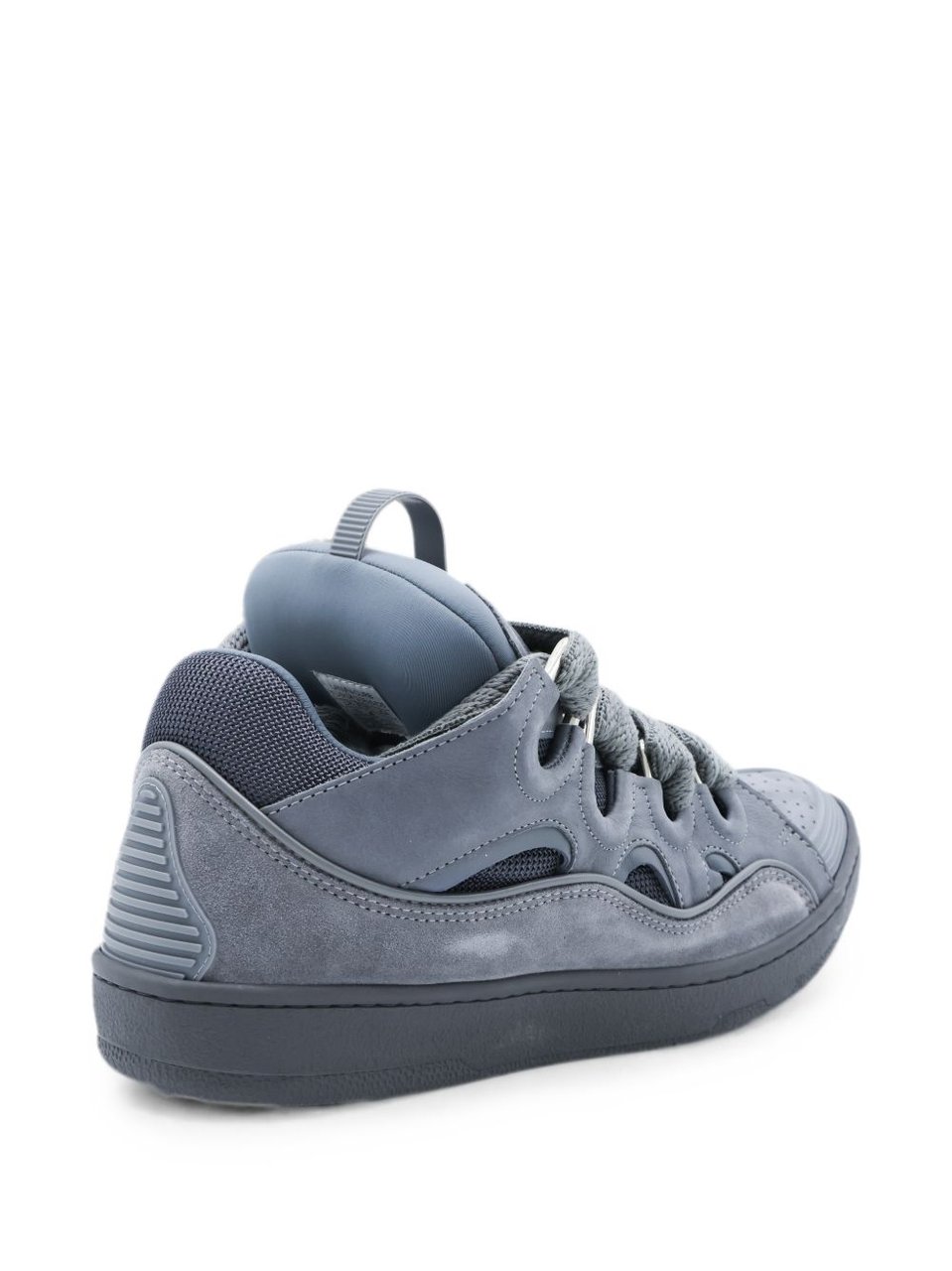 Lanvin Low-Profile Grey Sneakers with Padded Collar Grijs