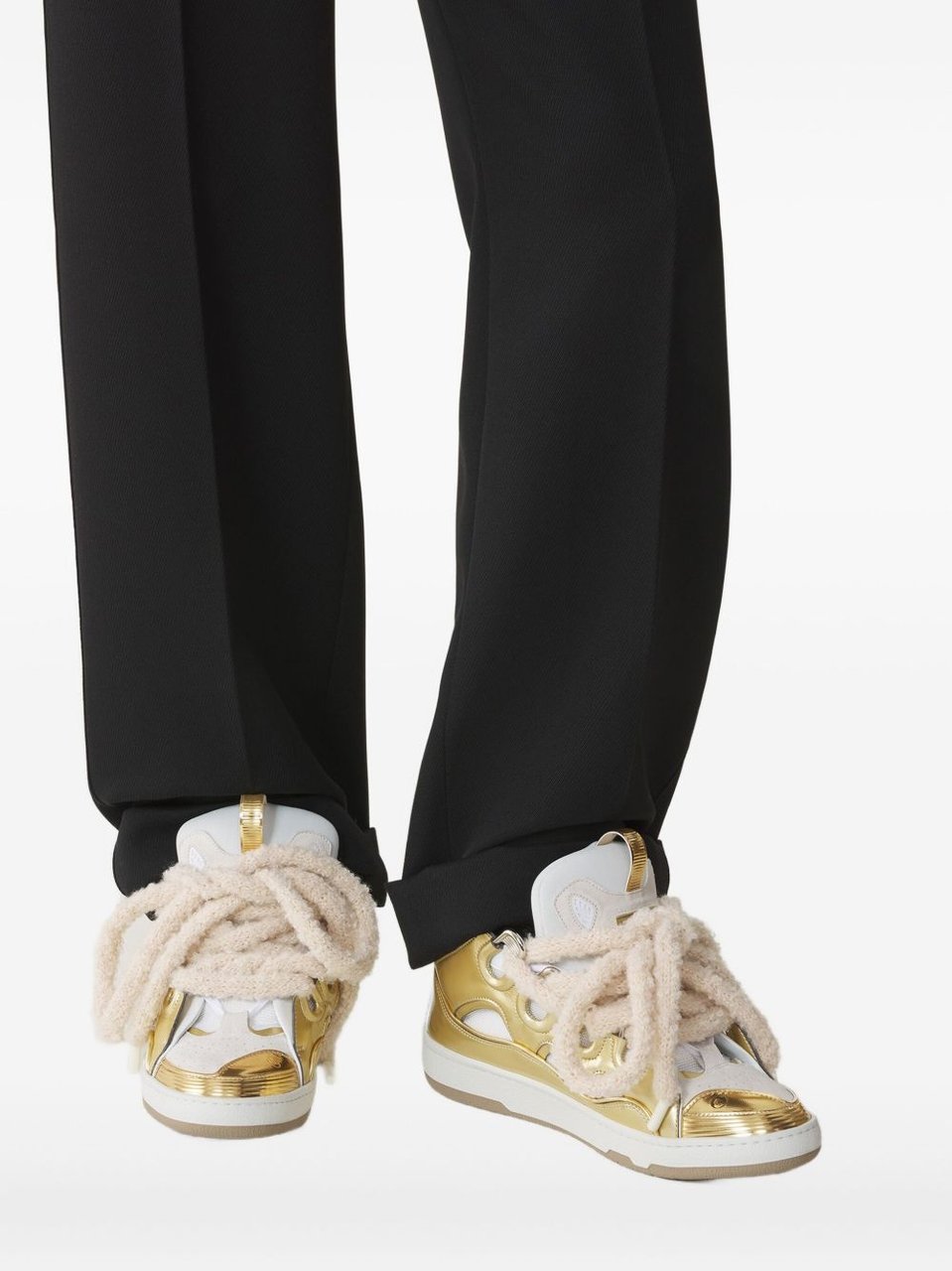 Lanvin Metallic Gold Sneakers Goud