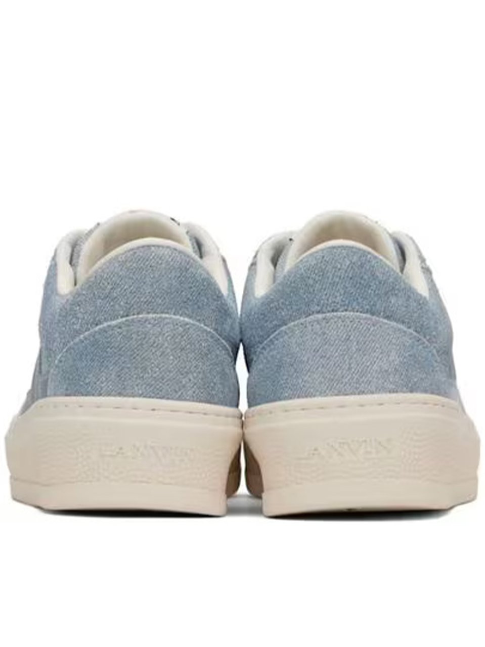 Lanvin Blue Cash Sneakers Textured Suede Sneakers Grijs