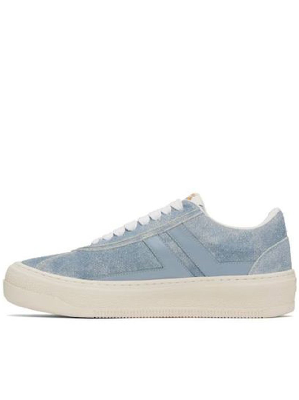 Lanvin Blue Cash Sneakers Textured Suede Sneakers Grijs