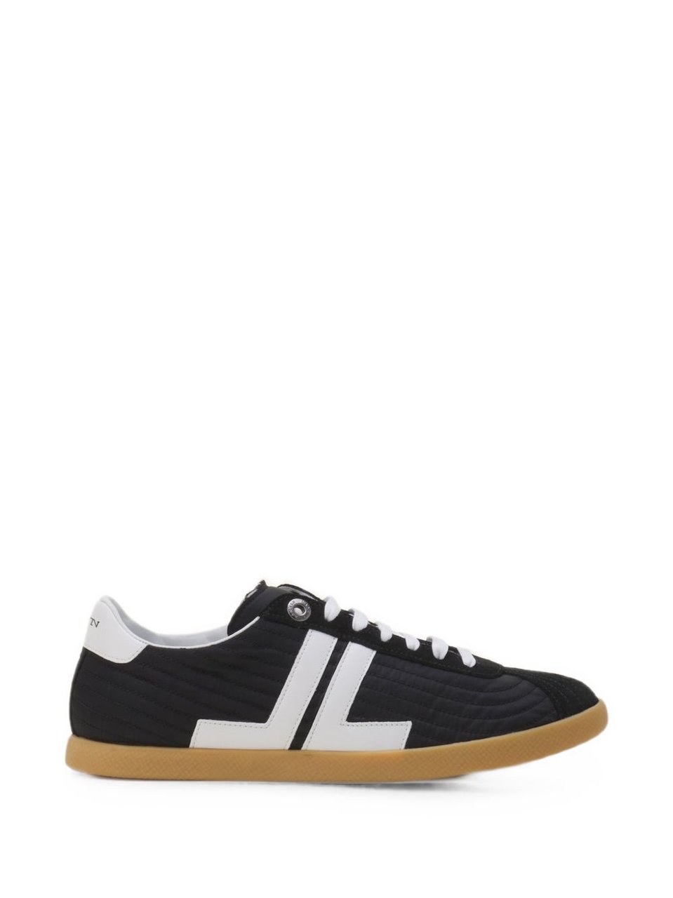 Lanvin Black Quilted Side Stripe Sneakers Zwart