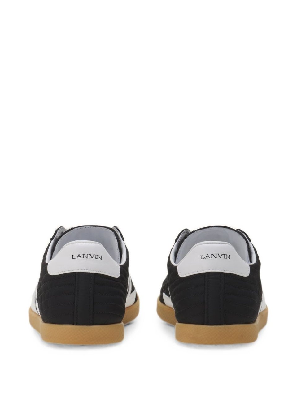 Lanvin Black Quilted Side Stripe Sneakers Zwart