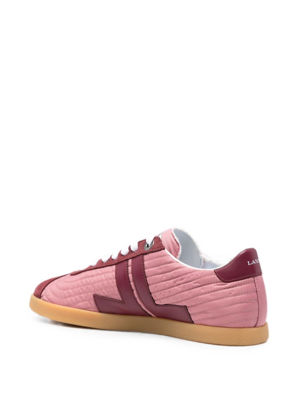 Lanvin Pink Quilted Sneakers with Logo Detail Roze