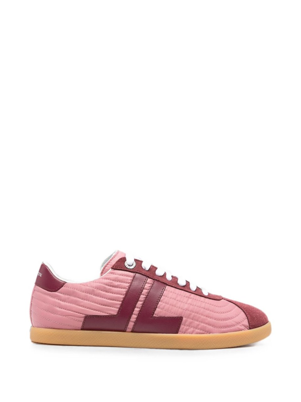Lanvin Pink Quilted Sneakers with Logo Detail Roze