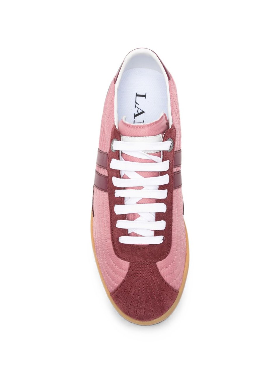 Lanvin Pink Quilted Sneakers with Logo Detail Roze