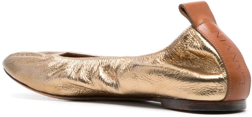 Lanvin Flat Shoes Golden Goud