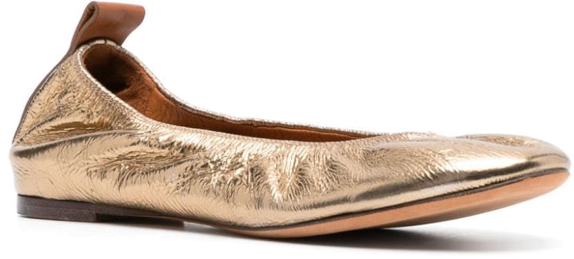 Lanvin Flat Shoes Golden Goud