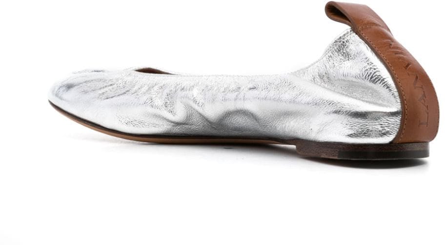 Lanvin Flat Shoes Silver Zilver