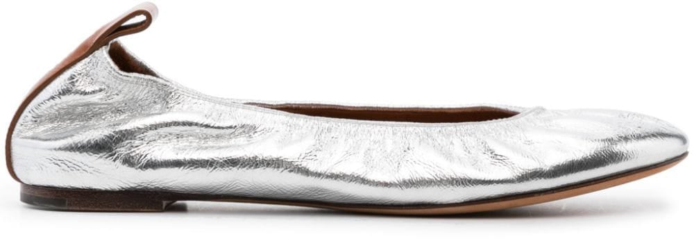 Lanvin Flat Shoes Silver Zilver