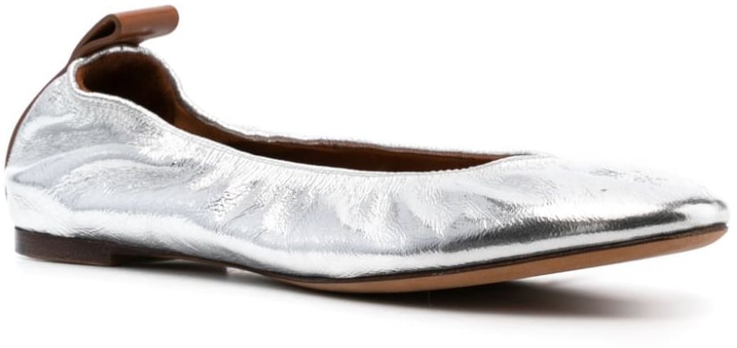 Lanvin Flat Shoes Silver Zilver