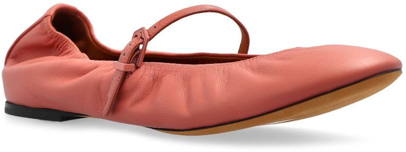 Lanvin Flat Shoes Litchi Beige