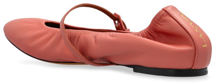 Lanvin Flat Shoes Litchi Beige