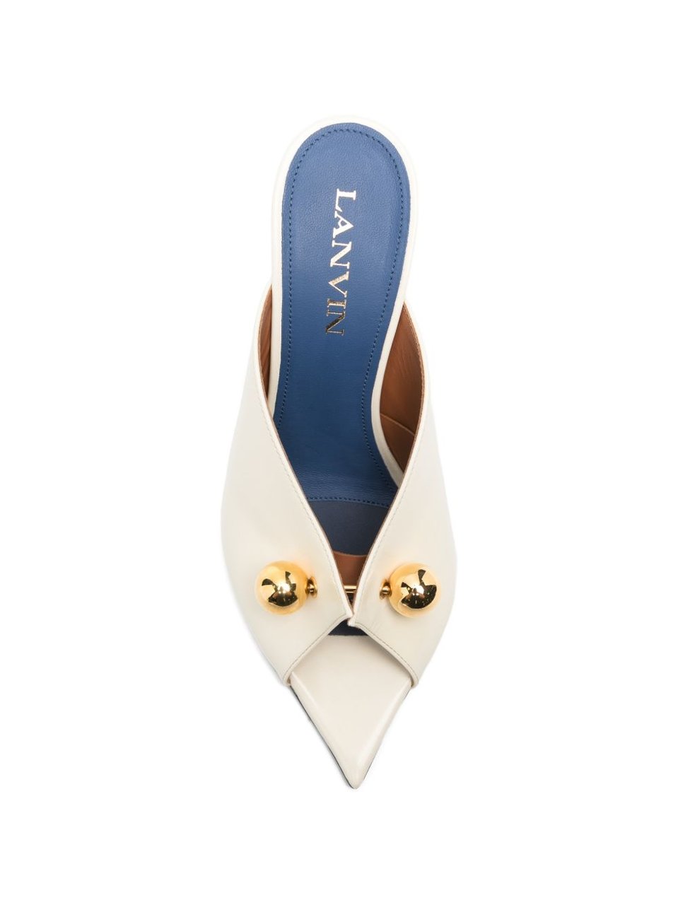 Lanvin Beige Neutrals Gold Hardware Open Sandals Neutraal