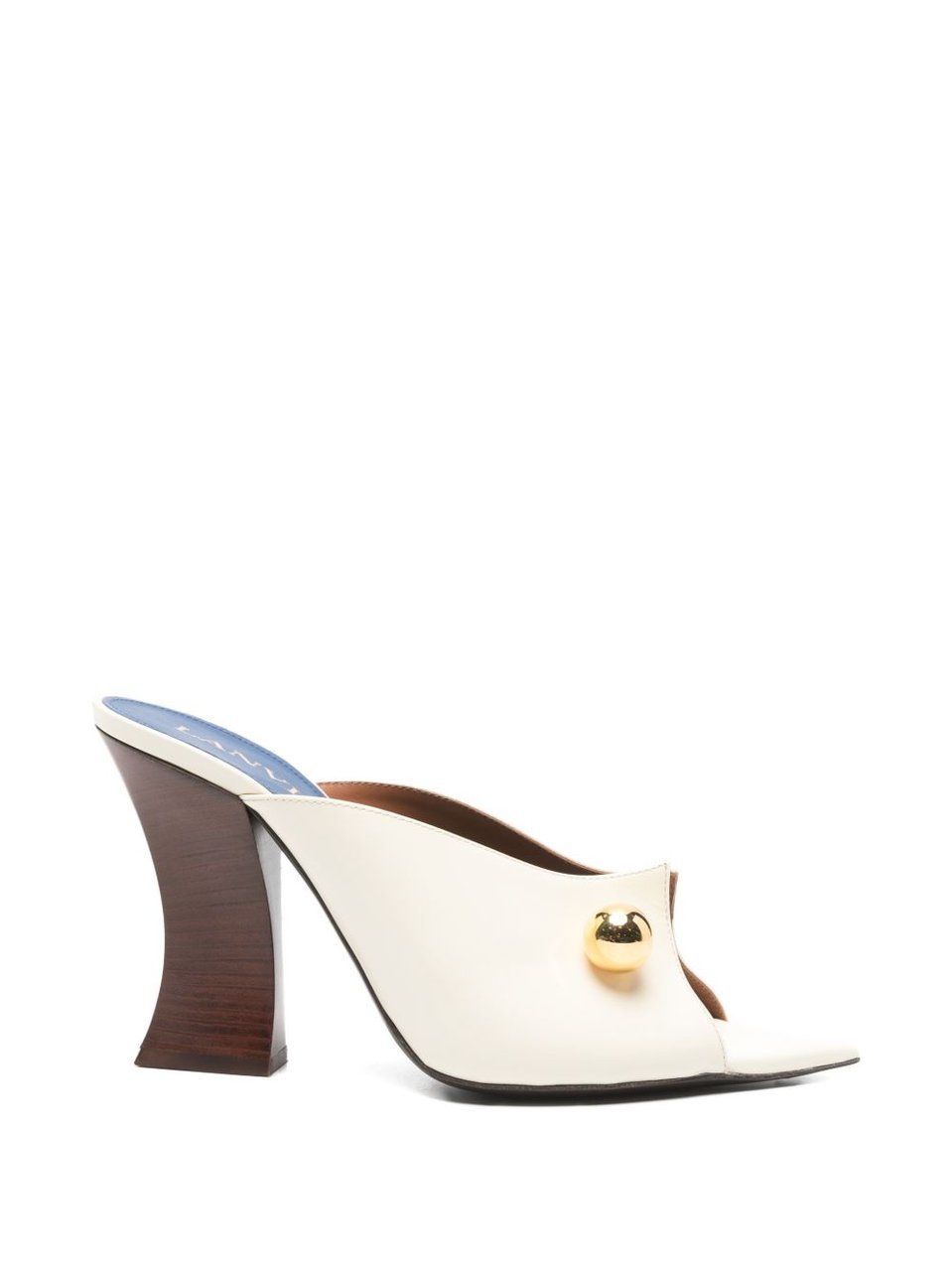 Lanvin Beige Neutrals Gold Hardware Open Sandals Neutraal