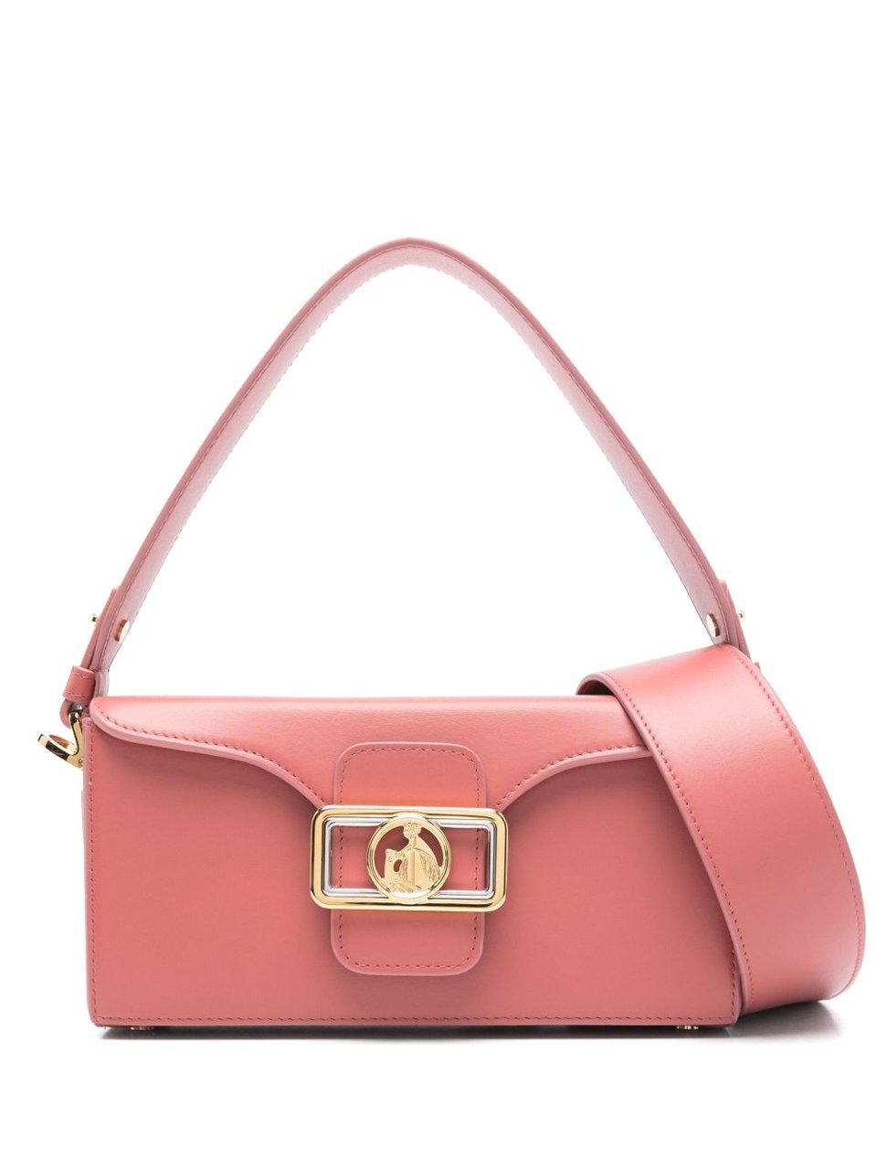 Lanvin Ruby Pink Foldover Top Bag Neutraal