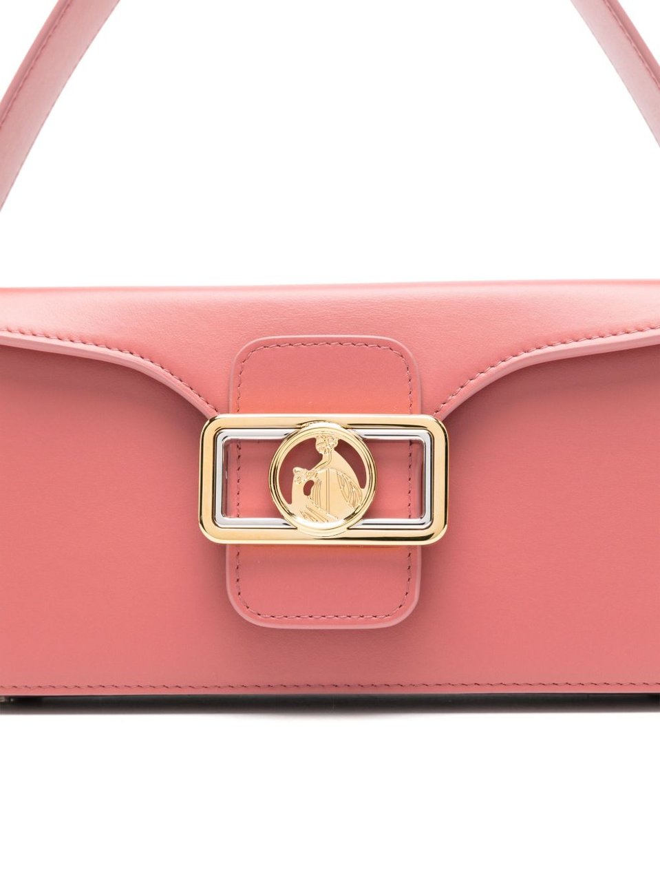 Lanvin Ruby Pink Foldover Top Bag Neutraal