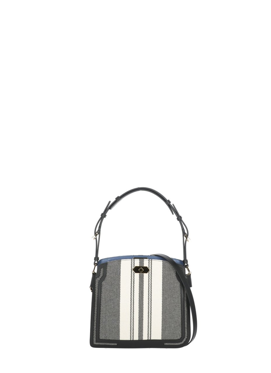 Lanvin Geometric Patterned Structured Compagnon Bag Grijs