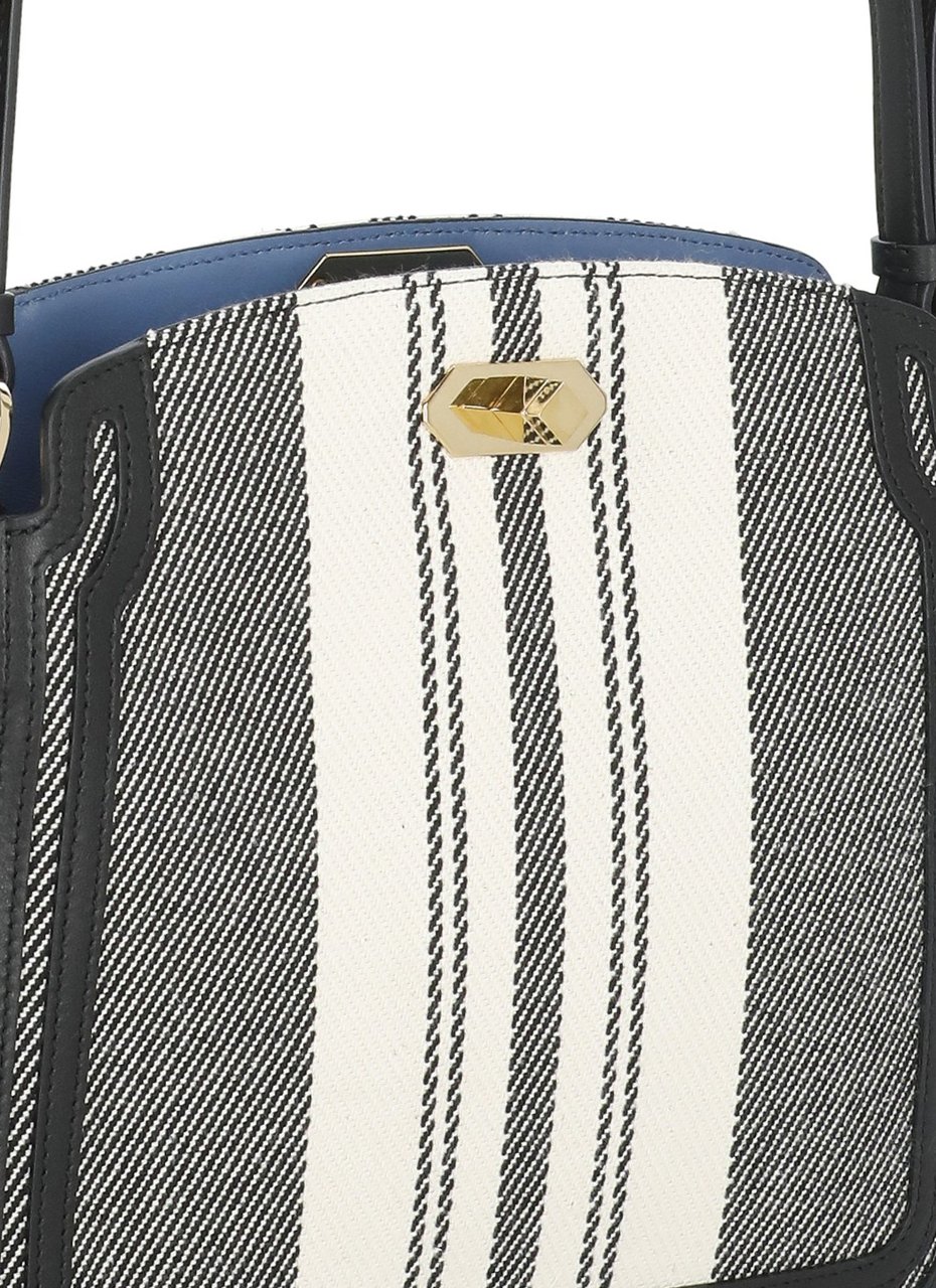 Lanvin Geometric Patterned Structured Compagnon Bag Grijs