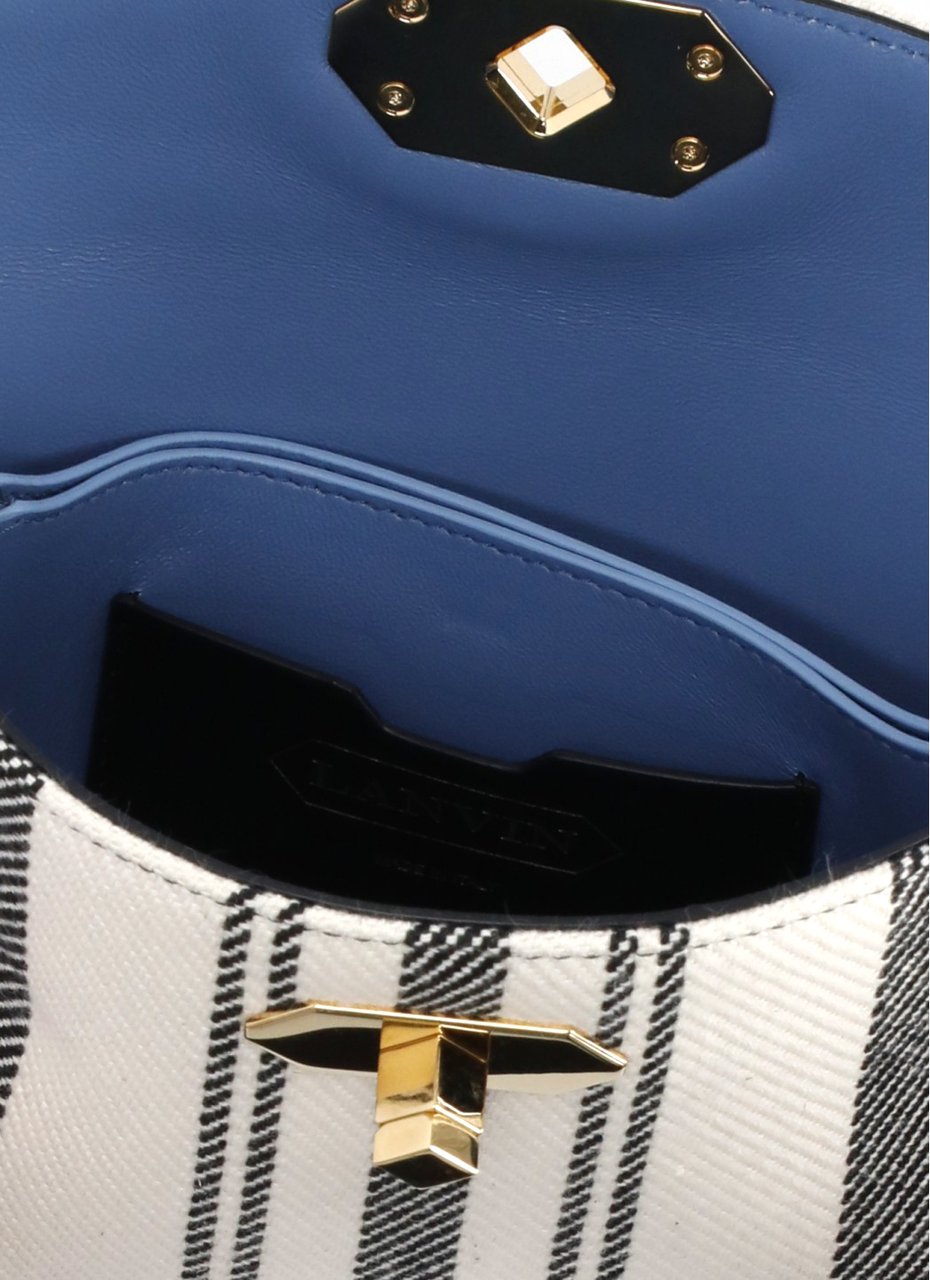Lanvin Geometric Patterned Structured Compagnon Bag Grijs