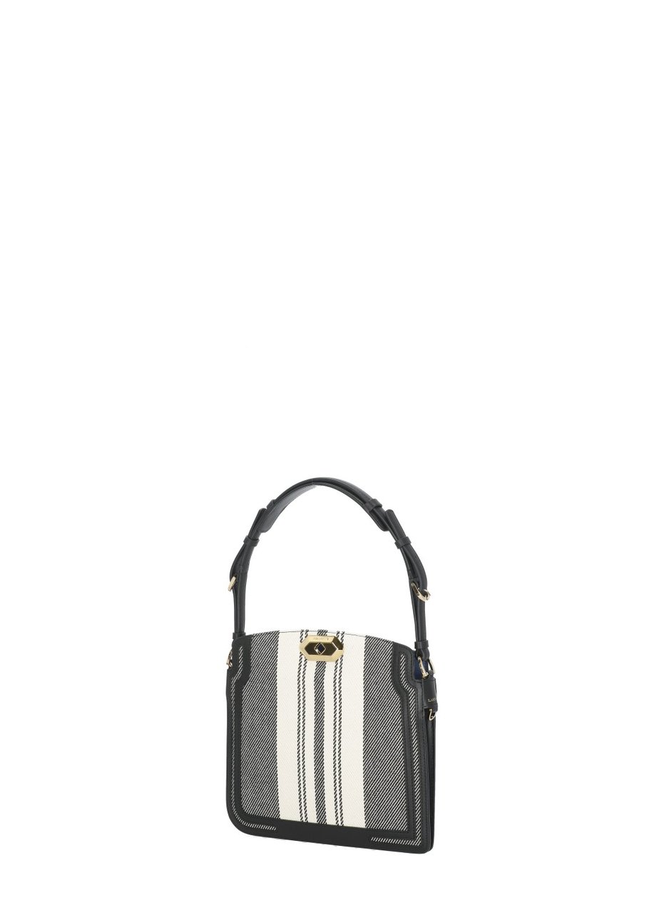 Lanvin Geometric Patterned Structured Compagnon Bag Grijs