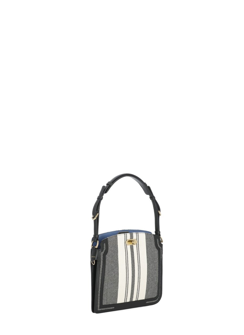 Lanvin Geometric Patterned Structured Compagnon Bag Grijs