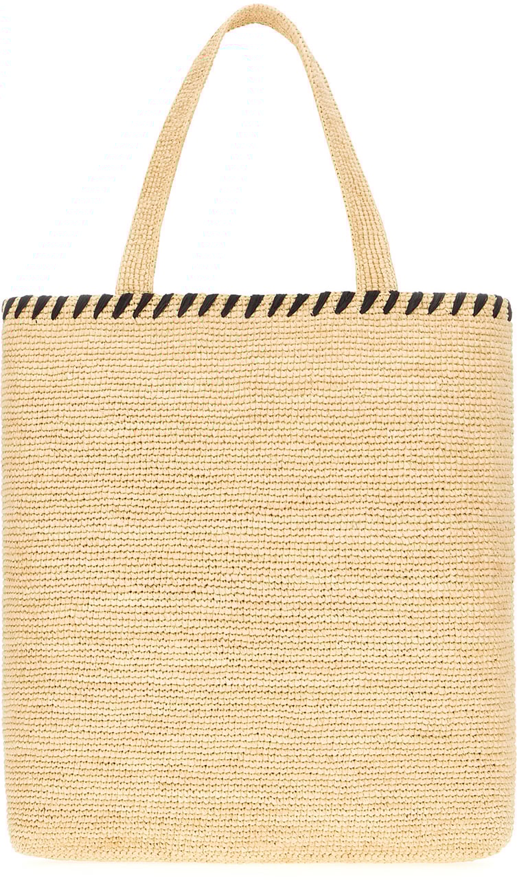 Lanvin Lanvin Raffia shopping bag Neutraal