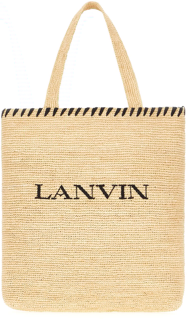 Lanvin Lanvin Raffia shopping bag Neutraal
