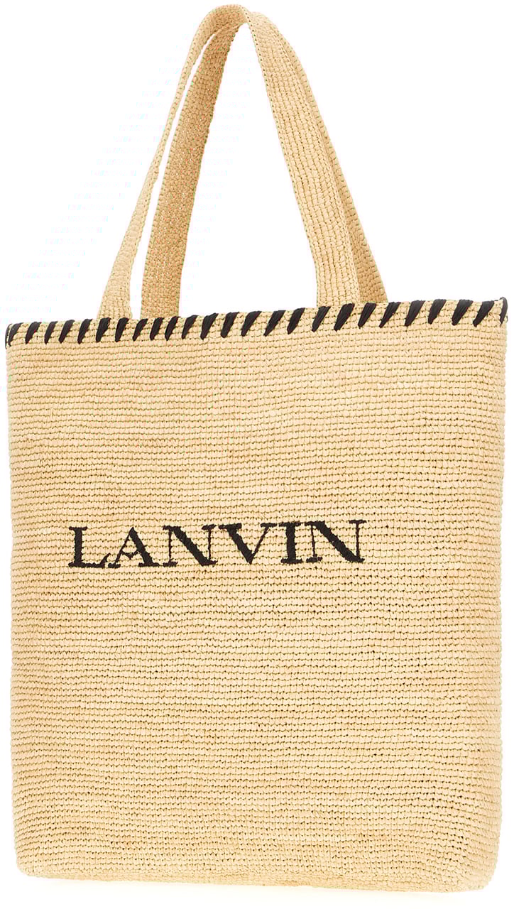 Lanvin Lanvin Raffia shopping bag Neutraal