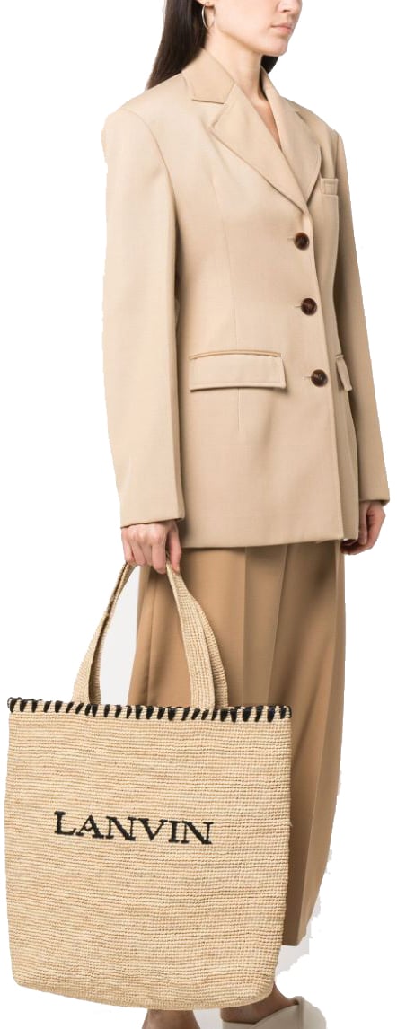 Lanvin Bags Naturalblack Zwart
