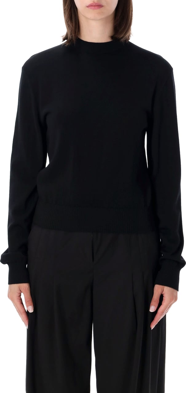 Lanvin Gross Grain Knot Jumper Nero Zwart