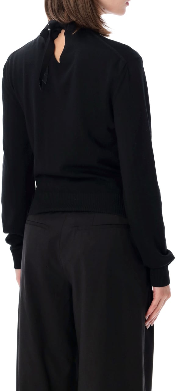 Lanvin Gross Grain Knot Jumper Nero Zwart