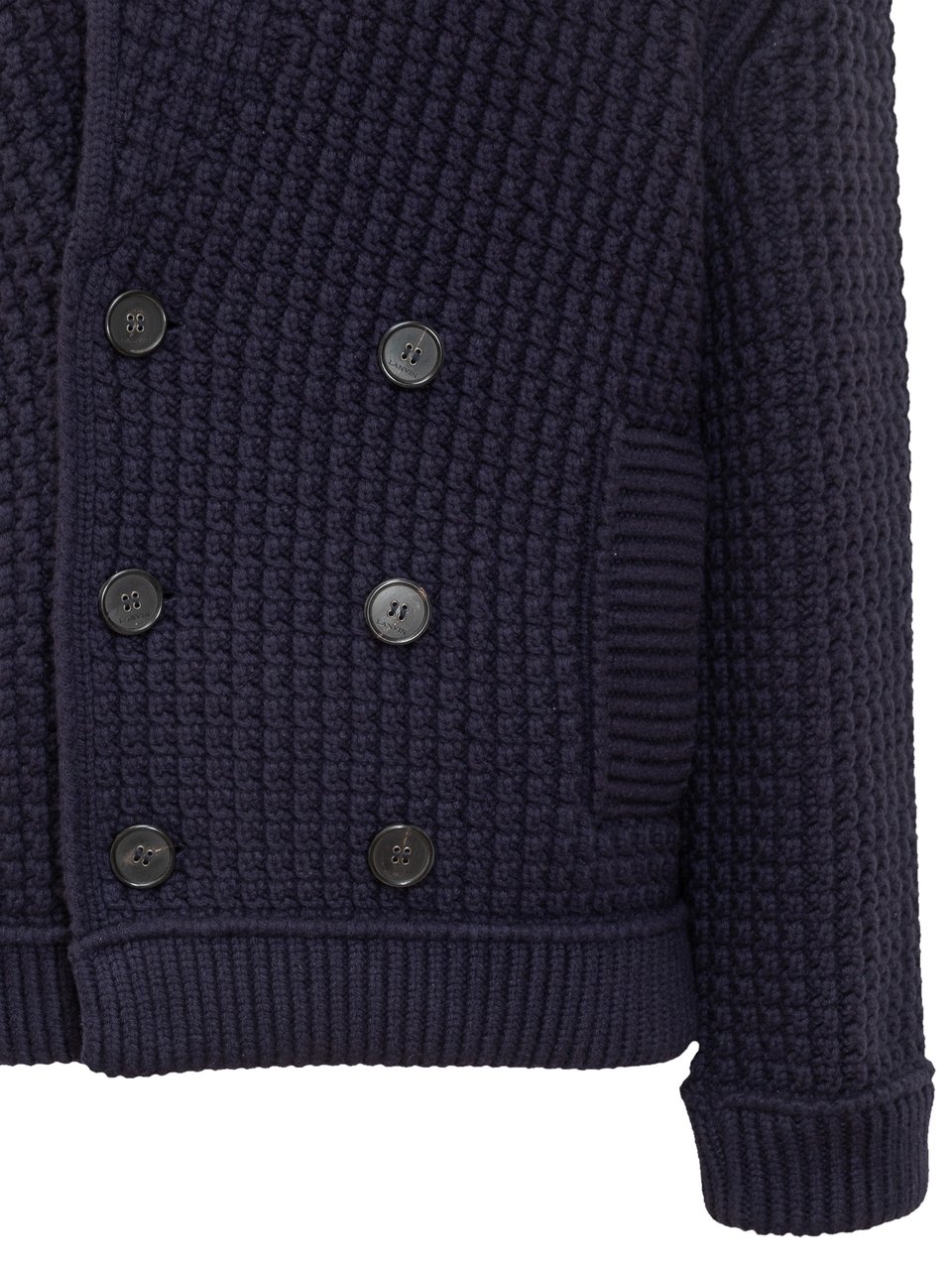Lanvin Lanvin Knit Peacoat in Lana Blauw